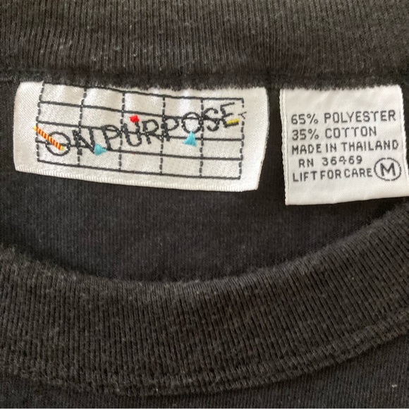 Vintage 80s Black Tank Dress With Ruffled Tiered Pink And Blue Layers Size M. - Picture 2 of 3